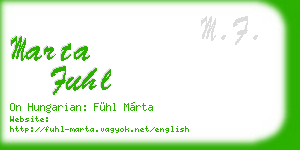 marta fuhl business card